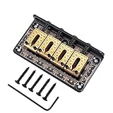 Adjustable 4 String Guitar Bridge for Four String Cigar Box Guitar - Black Gold