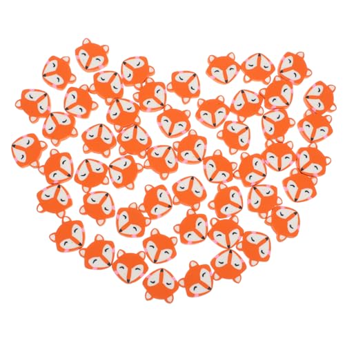 FUNOMOCYA 50個入りかわいい小狐狸消し 学生向け素材耐久スケッチ用筆消し ペ