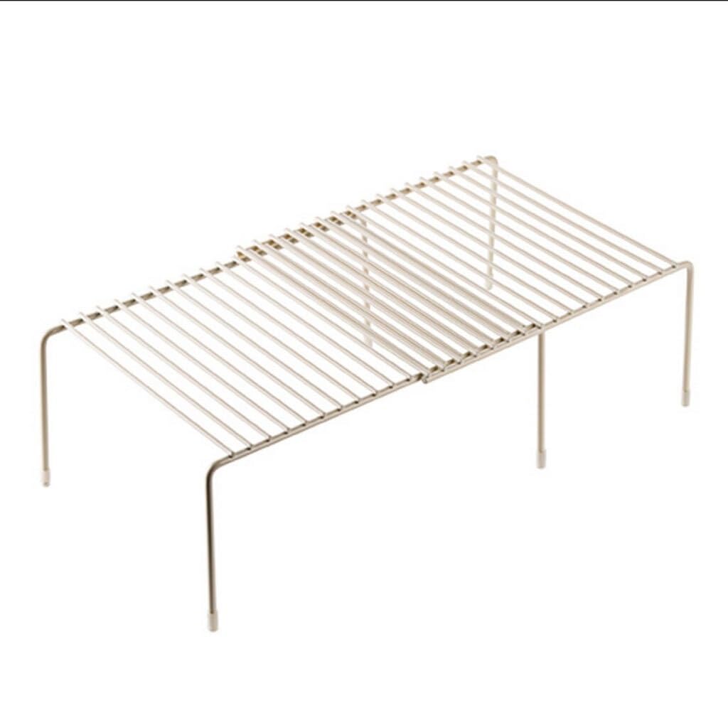 Verstelbare Keuken Opbergrek Metalen Kast Opslag Plank Antislip Kruidenrek Enkellaags Keukengerei Organizer Ruimtebesparend, 1 ST BU, h