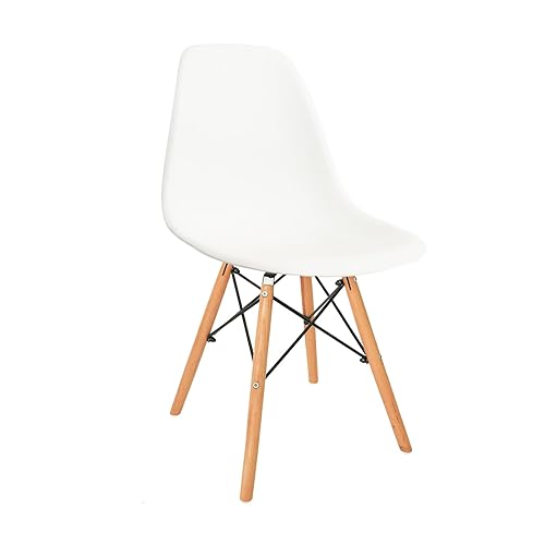 CangLong Modern Mid-Century Side Chair with Natural Wood Legs for