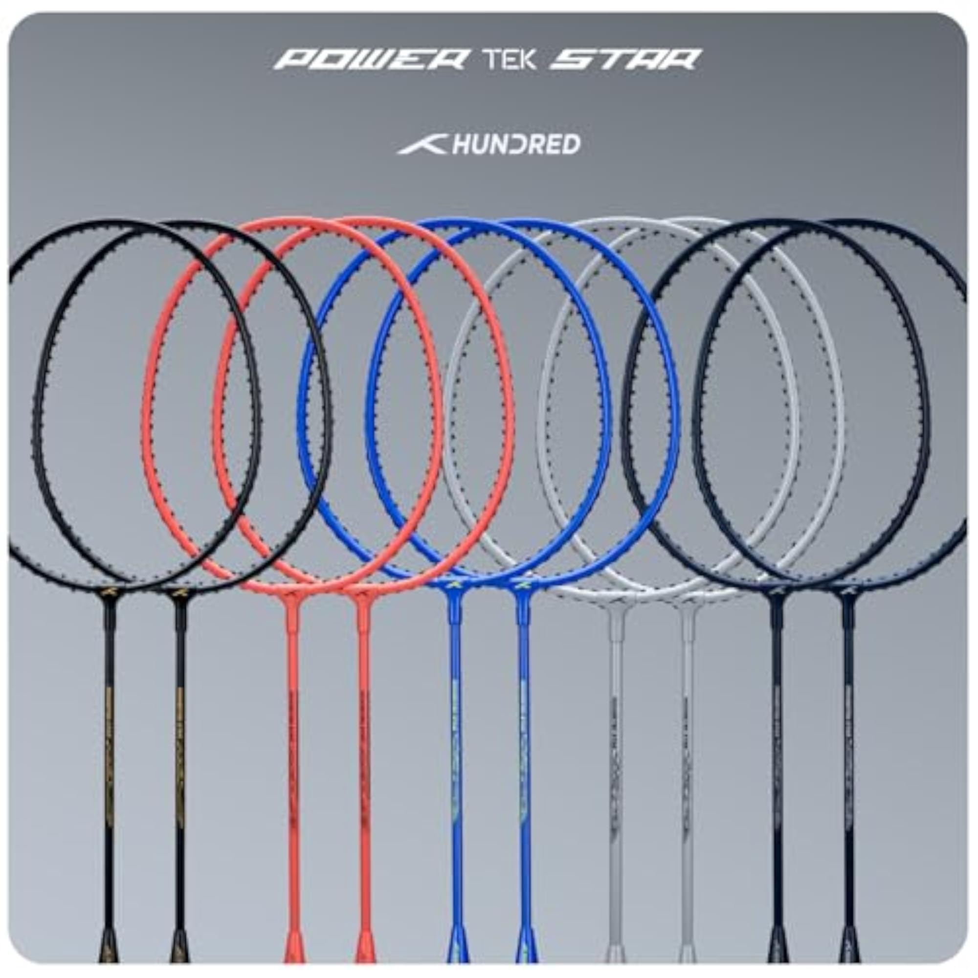 Powertek Star Badminton Racket Set with Full Cover