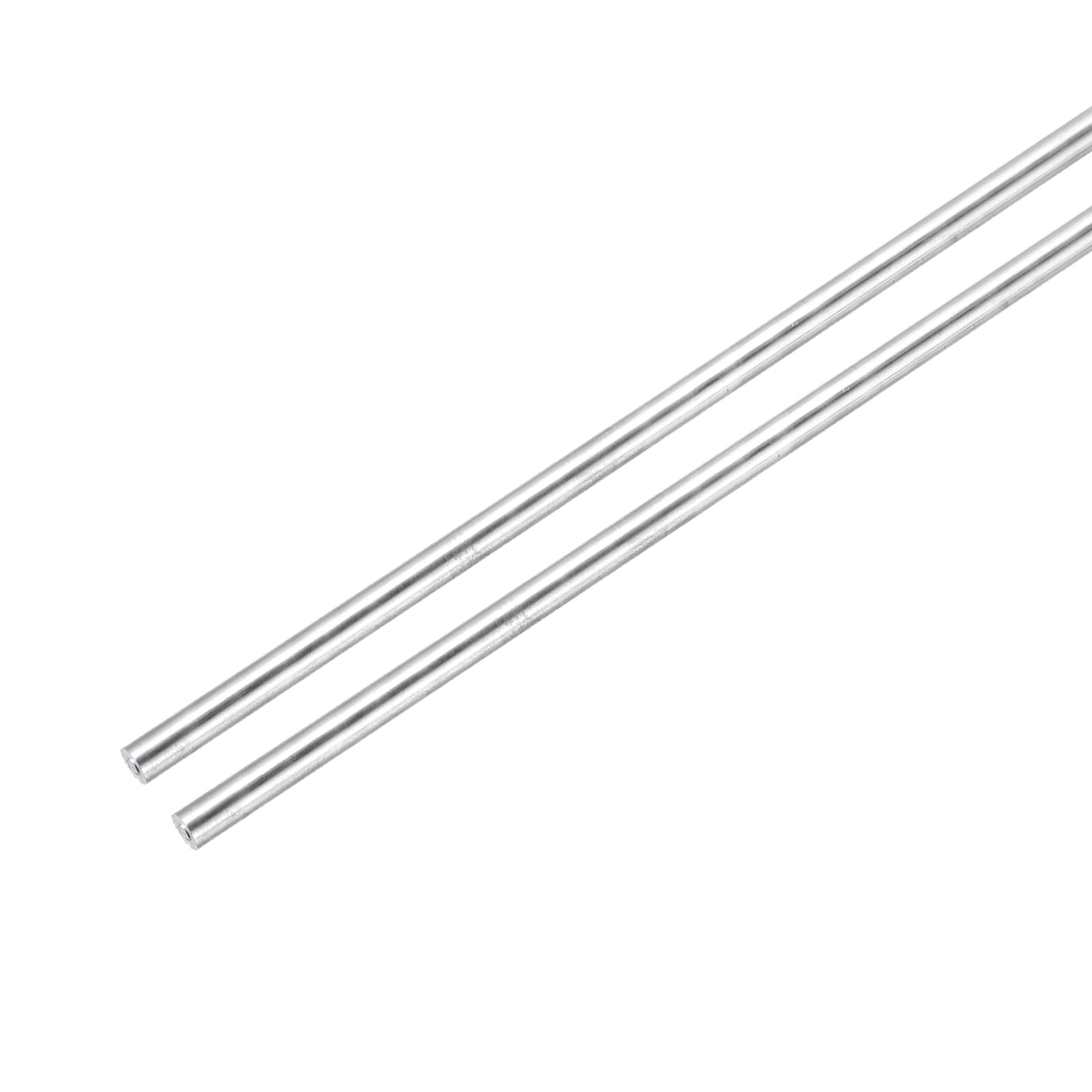 QUARKZMAN Aluminiowy pręt okrągły 5 mm x 300 mm 6061 aluminiowy drążek masywny metalowy pręt obrotowy do samodzielnego wykonania samochodu (odcień srebrny)