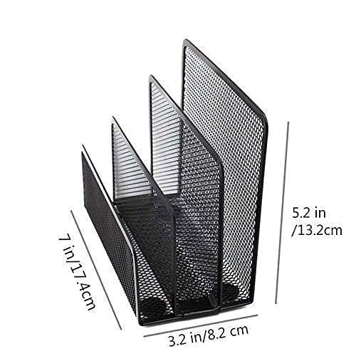 FRENYEAR file rack for office | paper tray for office desk table organizer for study table | file rack mesh tray organiser stationery rack (BLACK) 1
