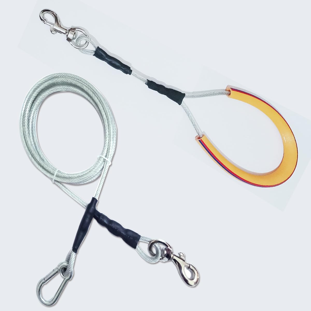 DUBIDU 10" ft Silver Venyl Covered Cable Tie for Medium-Large Dogs +1.5ft Short Cable Leash for Hold Your Dog Closer.Water & Weather Proof Lead.Great for Yard, Camping & Outdoors. Easy to use. (B0B8WGCJ21) Amazon Price History, Amazon Price Tracker