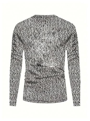 SOLY HUX Men's Letter Print Long Sleeve T Shirt Round Neck Casual Graphic Tees Tops2