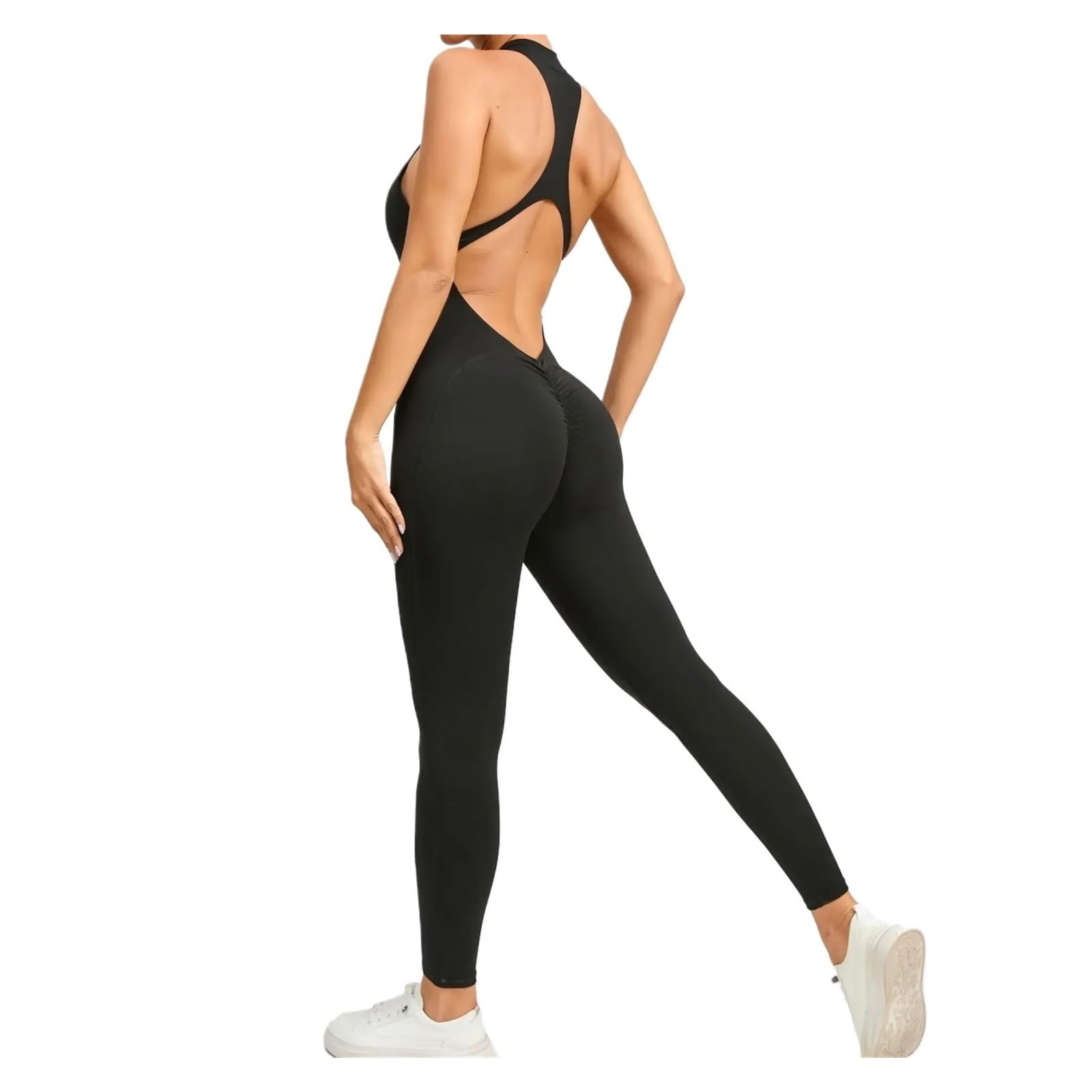 Monos De Yoga Sin Costuras De Una Pieza con Cremallera, Deportivos, Fitness, Espalda Hueca, For Realzar La Cadera, Correr Y Entrenar, For Mujer