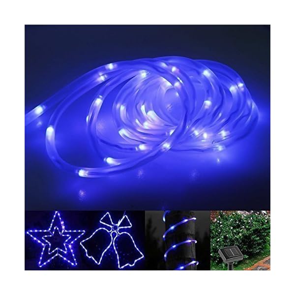XUNATA LED Solar Lichterschlauch 10M 100 LEDs Lichter IP65 Wasserdicht Schlauchlicht Lichtschlauch für Garten, Weihnachten, Hochzeit, Party – Bild 3