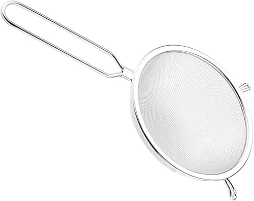 Cuchara coladora de acero inoxidable Colador de malla fina con mango largo para servir alimentos Diseño resistente al calor Separación rápida de