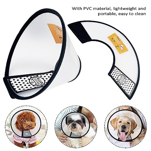 Mesybveo 2 Stück Schutzhalsbänder für Hunde und Katze, verstellbare Kegelform, Elisabethanisches Hundehalsband aus Kunststoff, Beißschutz
