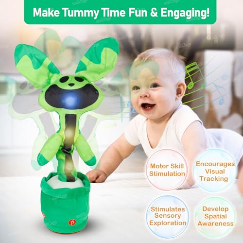 Image of Zest 4 Toyz Musical Talking Bear Toy Dancing Cactus Music Game Toys Wriggle Singing & Repeats What You Say Funny Educational Sound Toys for Kids - Multicolor (Pack of 1)