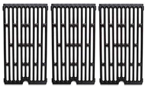 Vermont Castings Porcelain Cast Iron Cooking Grates for Gas BBQs - Exact Fit Barbecue Grill Parts by GrillSpot (Set of 3)