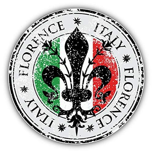 Florence Italy Flag Grunge Stamp Travel Round Metal 0.75" Lapel Pin Hat Shirt Pin Tie Tack Pinback3