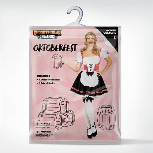 Disfraz Oktoberfest Mujer Vestido Dirndl Alemán miniatura 6
