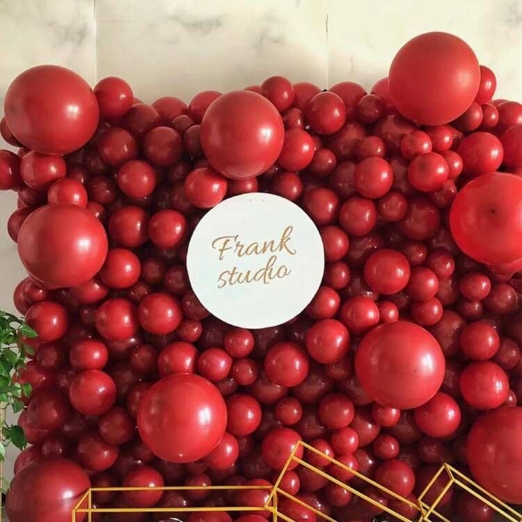 Image of 412pcs Red Balloons 18 12 10 5 Inch Red Balloon Garland Arch Kit Different Sizes Matte Latex Balloons for Baby Shower Birthday Wedding Party Decorations