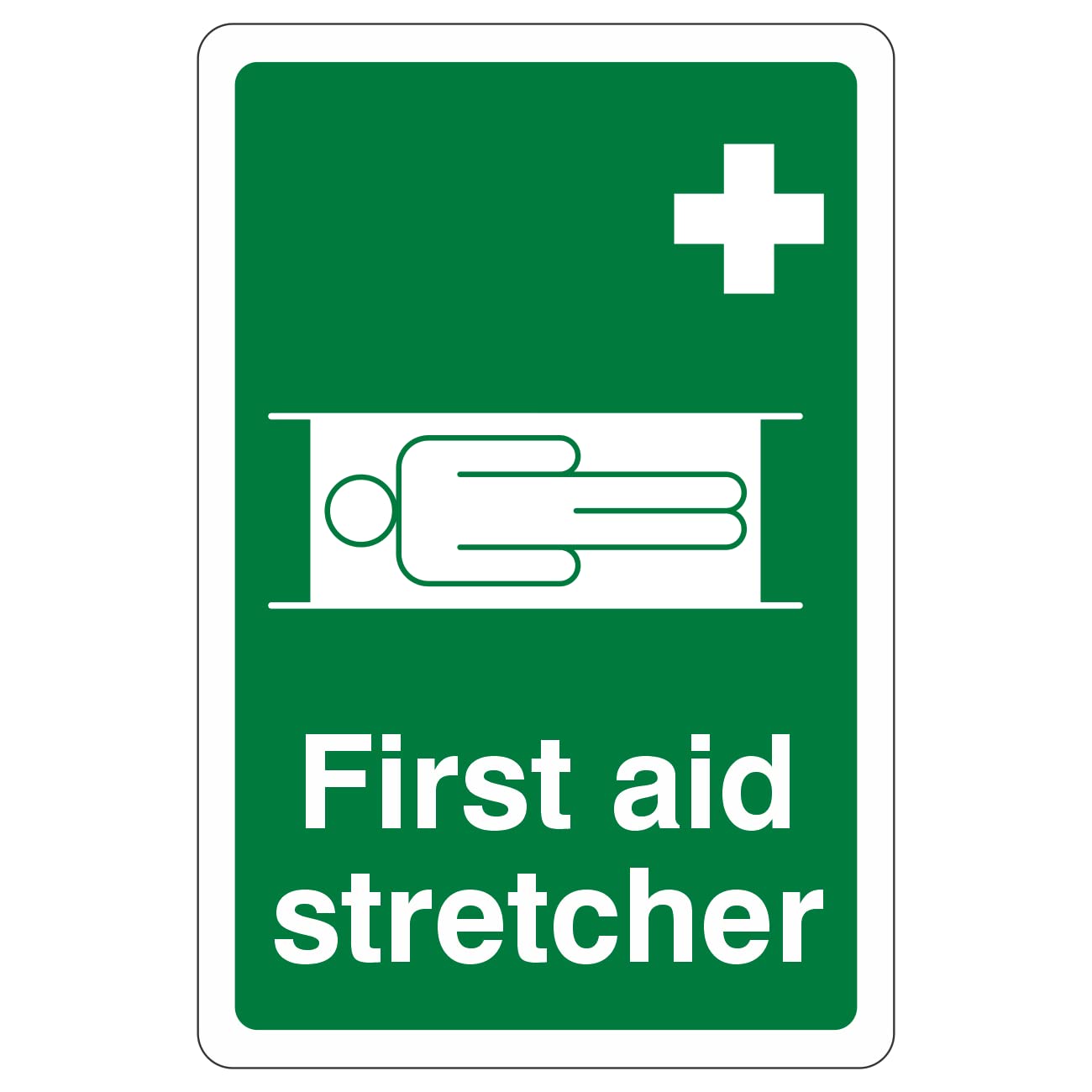 Lasting Impressions (Signs) Limited 200Mmx300mm First Aid Stretcher Sign Rigid Plastic