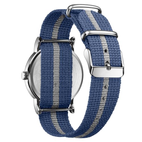 Image of LN LENQIN Mens Watches Unisex Military Sport Nylon Strap Stylish Luminous Fashion Analog Quartz Watch for Men Waterproof Army Tactical Casual Wristwatch