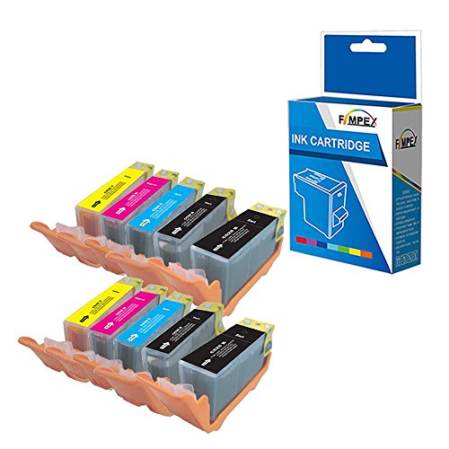 Fimpex Compatible Tinta Cartucho Reemplazo para Canon Pixma iP4850 iP4950 iX6550 MG5150 MG5250 MG5300 MG5320 MG6150 MG6250 MG6220 MG8170 MG8150 MG8220 MG8250 MX715 C525/526 (BK/C/M/Y, 10-Pack)