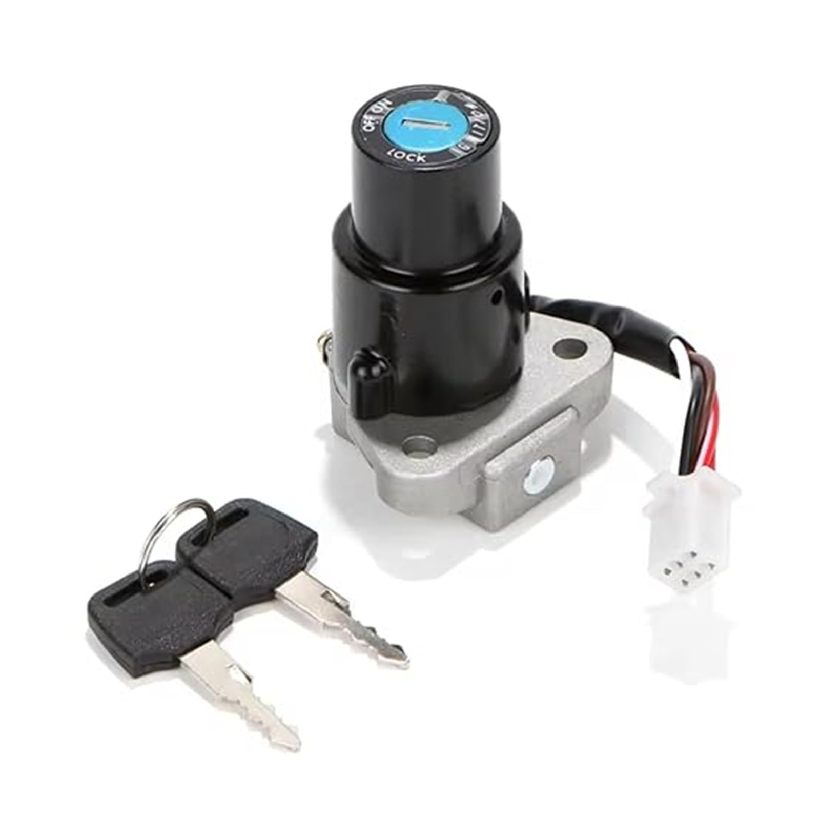 Interruptor Encendido Cerradura para KLR-650 para KLR 650 1987-2007 Bloqueo Interruptor Encendido con Juego Llaves Cerradura Puerta Eléctrica 6 Cables Llave