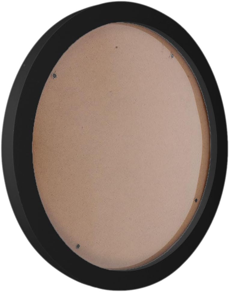 Round Picture Frame 9.05 Inch Diameter Wall Hanging and Tabletop Display Decorative Wooden Circular Photo Frame for Living Room Bedroom Home Decor