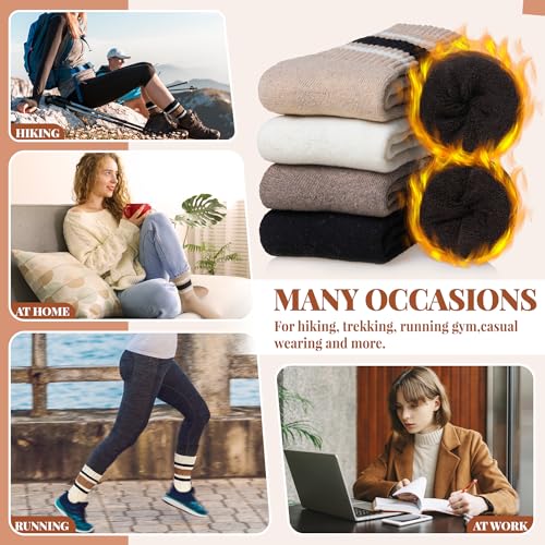 Image of Velice Womens Merino Wool Thermal Thick Hiking Winter Socks
