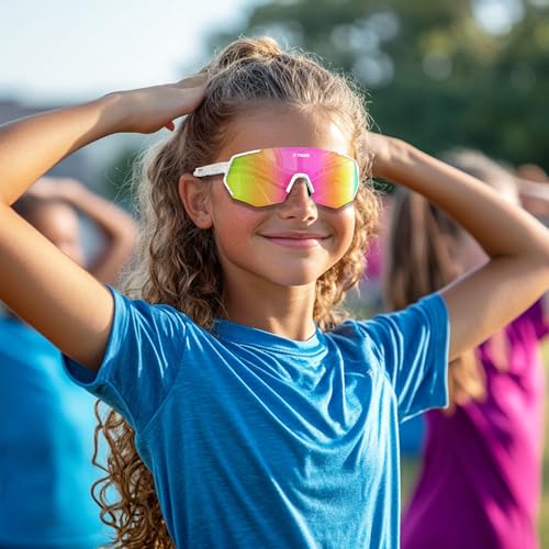 Image of X-TIGER Polarized Youth Baseball Sunglasses UV400 Kids Sunglasses Boys Girls 8-12 Youth for Softball Cycling Sports Glasses