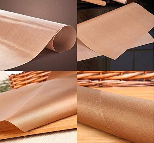 Pritogo Zestaw 6 folii do pieczenia teflonowych 42 x 33 cm + forma do pieczenia 260° wielokrotnego użytku (Zestaw 4 brązowych)