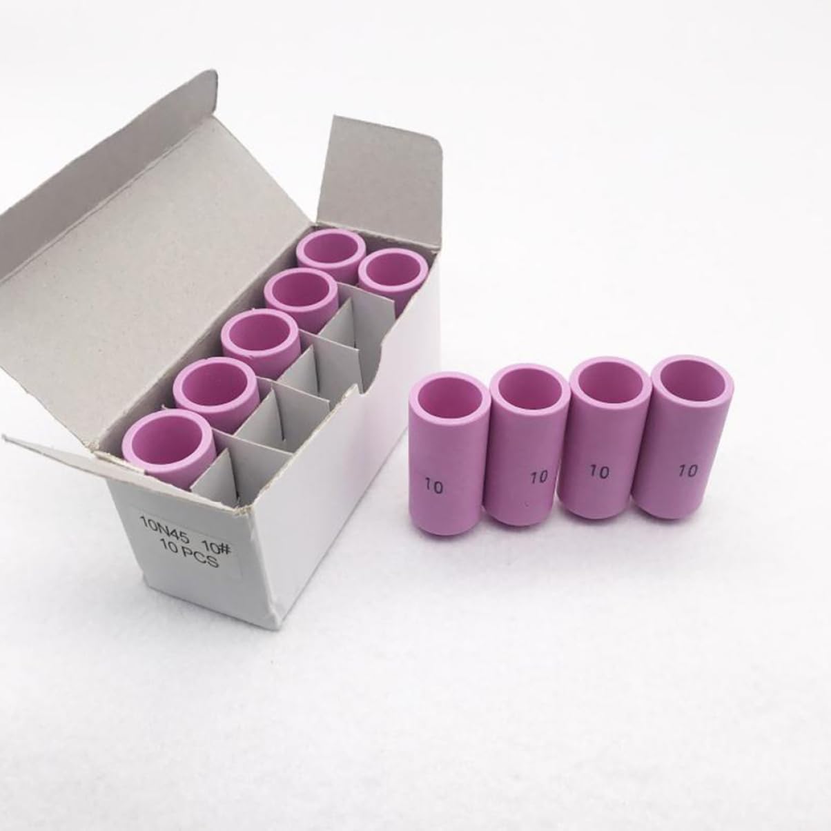 10pcs High Performance Argon Arc Welding Nozzle Ceramic Nozzles Tig Torch Tip Gas Lens for Welding