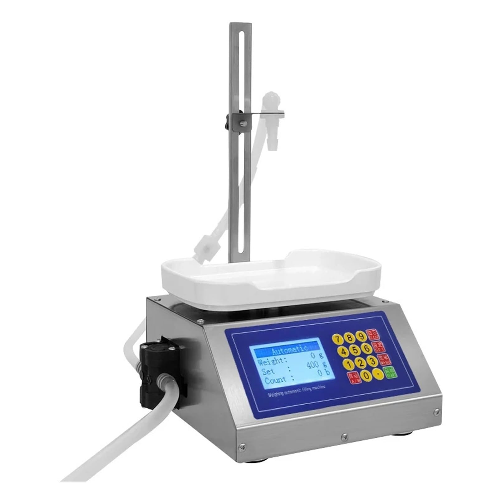 Machine de remplissage liquide automatique à pompe à membrane pour doser l'huile et le jus