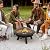 YITAHOME 23.6 in Steel Replacement Fire Bowl with Round Spark Screen, Poker and Detachable Grate, Wood Burning Fire Pit Bowl for DIY or Existing Outdoor Patio Fire Pit