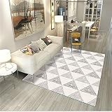 RUGMRZ decoración del hogar Balcón Dormitorio geométrico ecológico Carpet Gris alfombras de pie de Cama Alfombra habitación Matrimonio Alfombra habitacion Alfombra para Habitacion Juvenil50x80CM