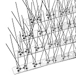 OFFO Bird Spikes with Stainless Steel Base, Durable Bird Repellent Spikes Arrow Pigeon Spikes Fence Kit for Deterring Small Bird, Crows and Woodpeckers, Covers 3.4 Feet(1.04m)