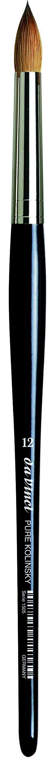 da Vinci Watercolor Series 1505 Maestro Paint Brush, Extra Short Retouch/Spotter Kolinsky Red Sable, Size 12