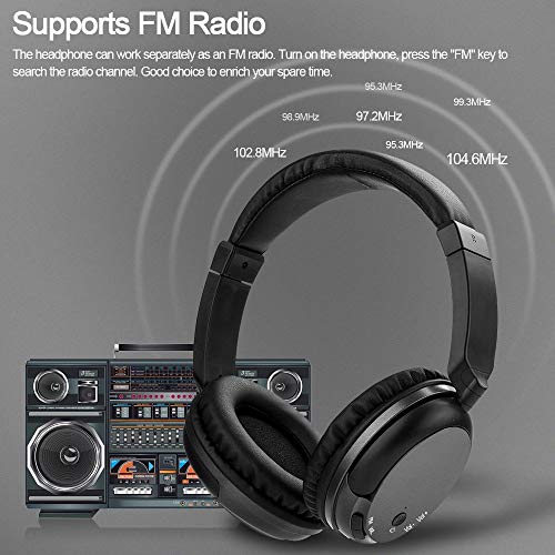 Comfortable Portable Wireless Headphones Hi-Fi Stereo Multifunction For Tv Over Ear Headset With Fm Radio 2.4Ghz Transmitter,Rca And 3.5Mm Stereo Adapter #TOP6