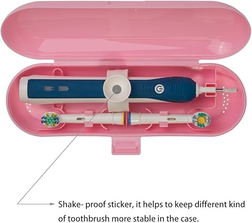 Miniatura 4 de Funda de viaje para cepillo de dientes eléctrico de plástico para Oral-B Pro Series, rosa