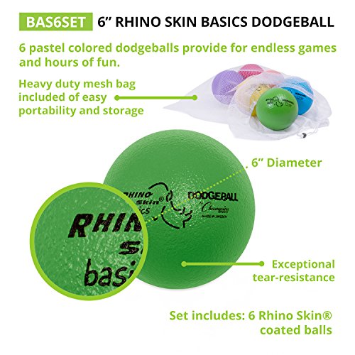 Champion Sports Rhino Skin Basic Dodgeball Set, 6" #TOP3