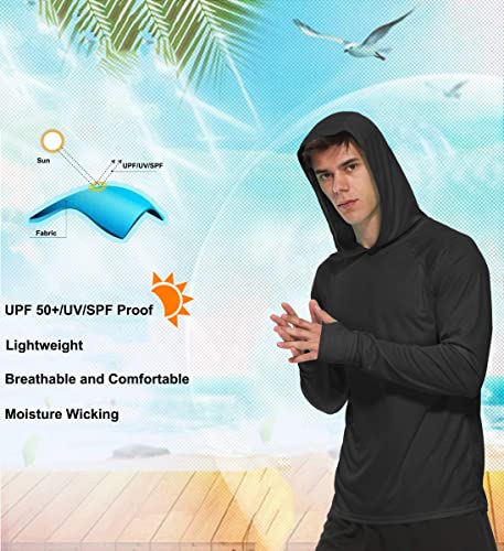 Susclude Men's UPF 50+ Sun Protection Hoodie Shirts Long Sleeve Fishing Shirts4