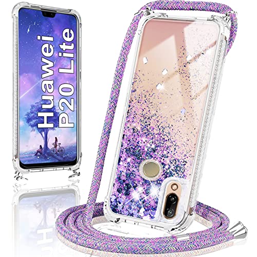 Eximmobile Handykette Mit Panzerfolie Für Huawei P20 – Rote Umhängehülle Mit Seil & Display-Schutz – Praktisch & Stylisch