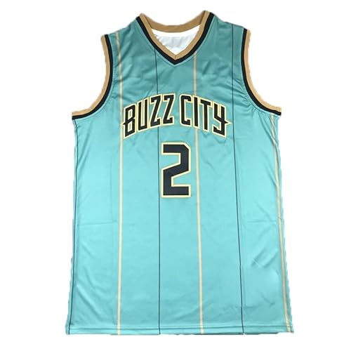 FABROX NBA Hommes Sport Gilet Charlotte Hornets LaMelo Ball #2 Fans Jersey Respirant Athlétisme Été Lâche Tee (Color : 3, Size : S) Cover