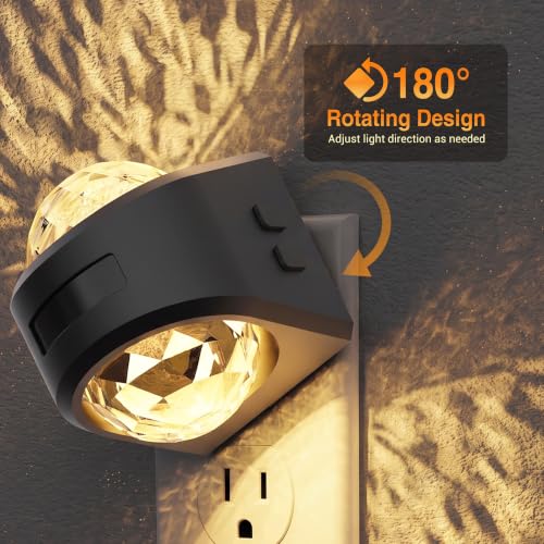 Image of JandCase Motion Sensor Night Light, Star Projector Night Light with 180 Rotatable Plug, 3 Color Temperatures, Automatic Galaxy Nightlight Plug in with Light Sensor for Bathroom Hallway Room Decor