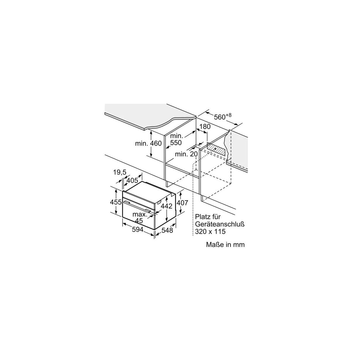 Siemens CD714GXB1, Smarter iQ700, pentola a vapore da incasso, 60 x 45 cm, serbatoio dell'acqua da 1,3 l, nero, cottura a vapore, rigenerazione con vapore, display a colori, cookControl programmi