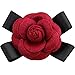 Mimimelon 80Hou Elegant Wool Camellia Flower Brooch Vintage Bow Floral Pin