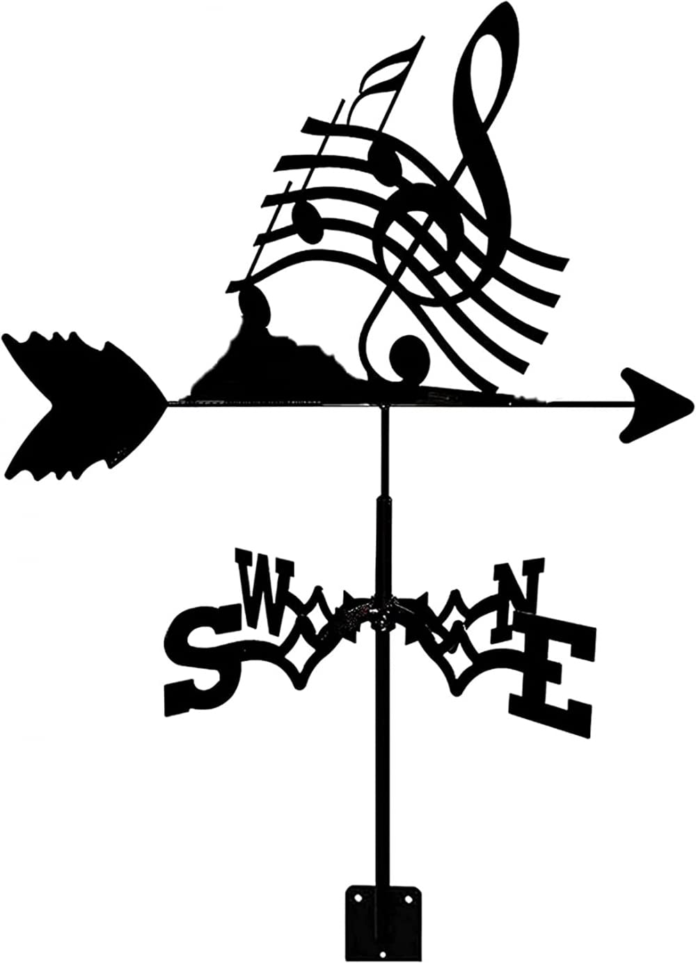 TAXXII Weather Vane, Stainless Steel Weathervane for Garden Retro Wind Direction Indicator Creative Stake Vane Weathercock Yard Cupolas Farm Sheds Decoration