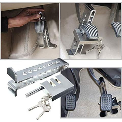 Vechkom Anti-Theft Clutch Lock Brake Lock Stainless Steel Auto Lock Vehicle Security Protection Supplies Car Cover