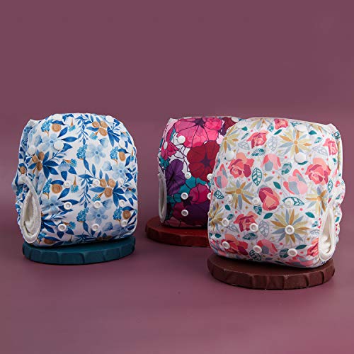 Image of ALVABABY Swim Diapers 3pcs Reusable & Adjustable 0-2 Years Baby Girl 3SWY03