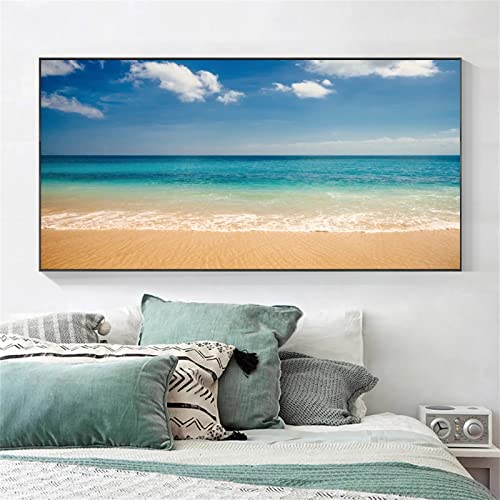 Peinture diamant plage de grande taille 50x100 cm, une broderie strass haut de gamme pour adulte