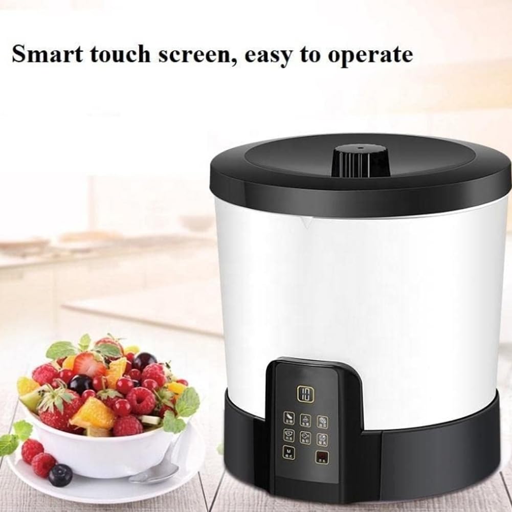 Purificador de frutas y verduras, limpiador automático inteligente con control LED, lavadora secadora multifuncional para lechuga y verduras, capacidad de 6 litros