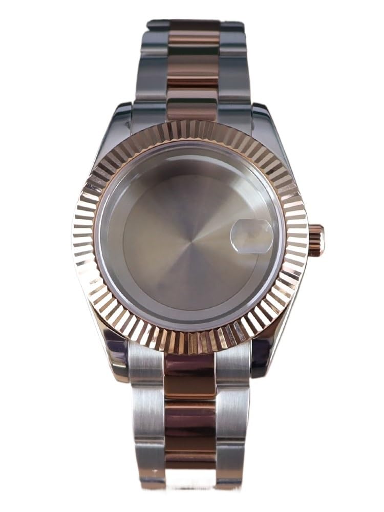 1pc 36mm 40mm geriffeltes Uhrengehäuse-Armband for Datejust NH35 NH36 NH34 4R36 8215 Uhrwerk 28,5 mm Zifferblatt