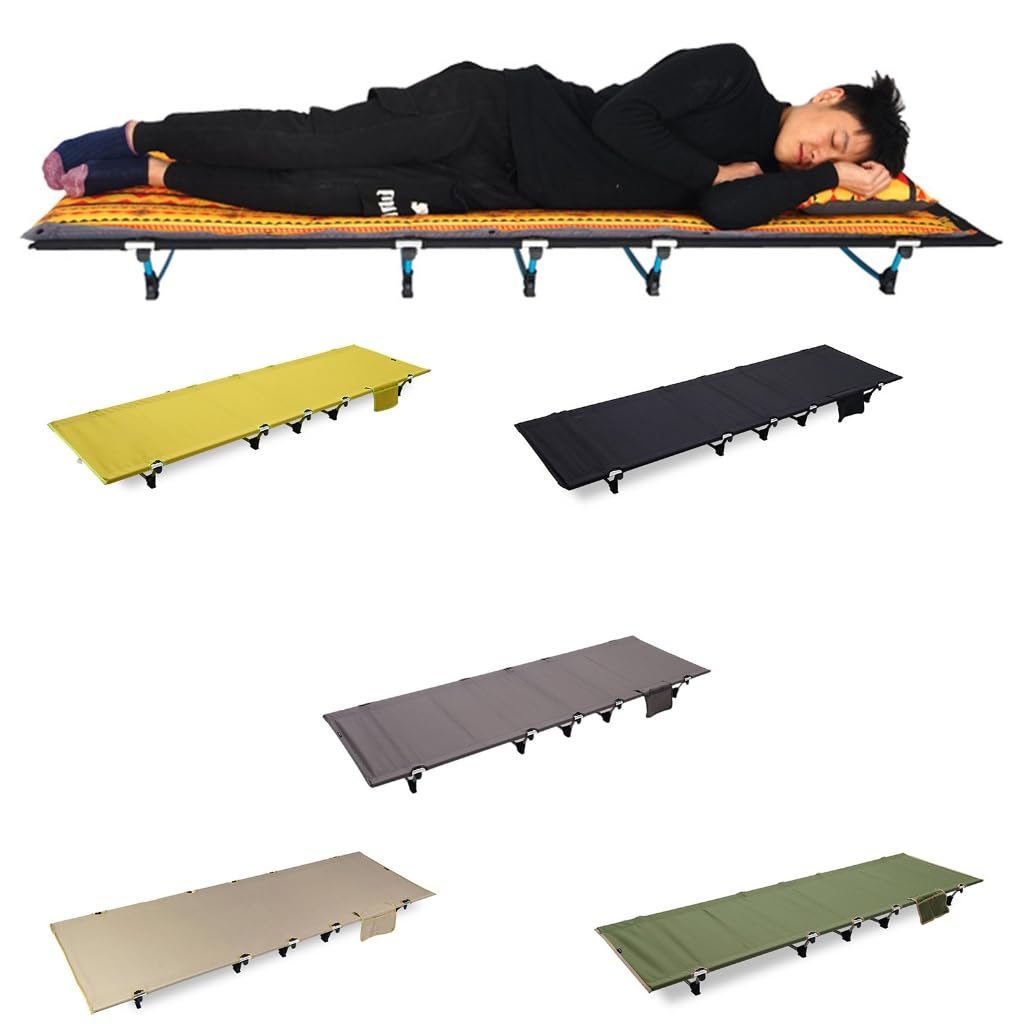 Portable Folding Bed Camping Cot Aluminum Alloys Sleep Cot for Outdoor Hiking Backpacking Travel Easy to Carry