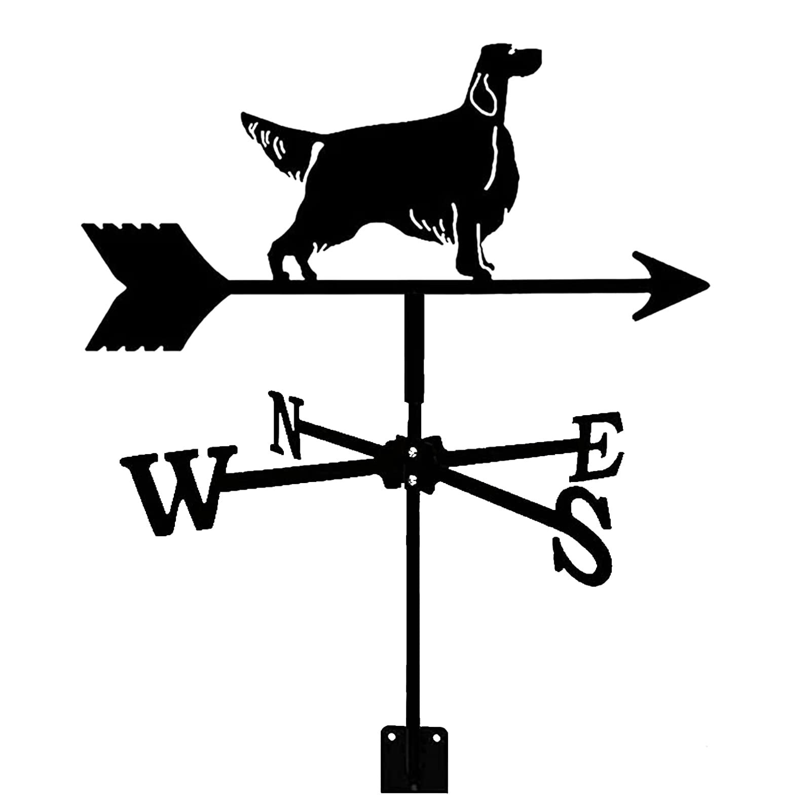 RKYRRKI Weather Vane Metal Weathervane with Roof Mounted Wind Vane Garden Wind Direction Indicator Decorations for Outdoor Farm Yard Gazebo Measuring Tool