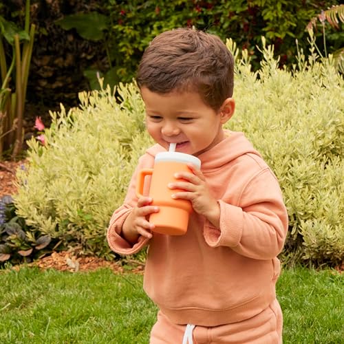 Image of Infantino My 1st Tumbler - Adorable Miniature Tumbler with Leak-Resistant Straw and Toddler-Friendly Handle, Encourages Hydration, Easy to Clean, (266 ml), Creamsicle